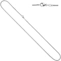 Zopfkette 333 Weißgold 1,0 mm 45 cm Gold Kette Halskette Weißgoldkette Karabiner