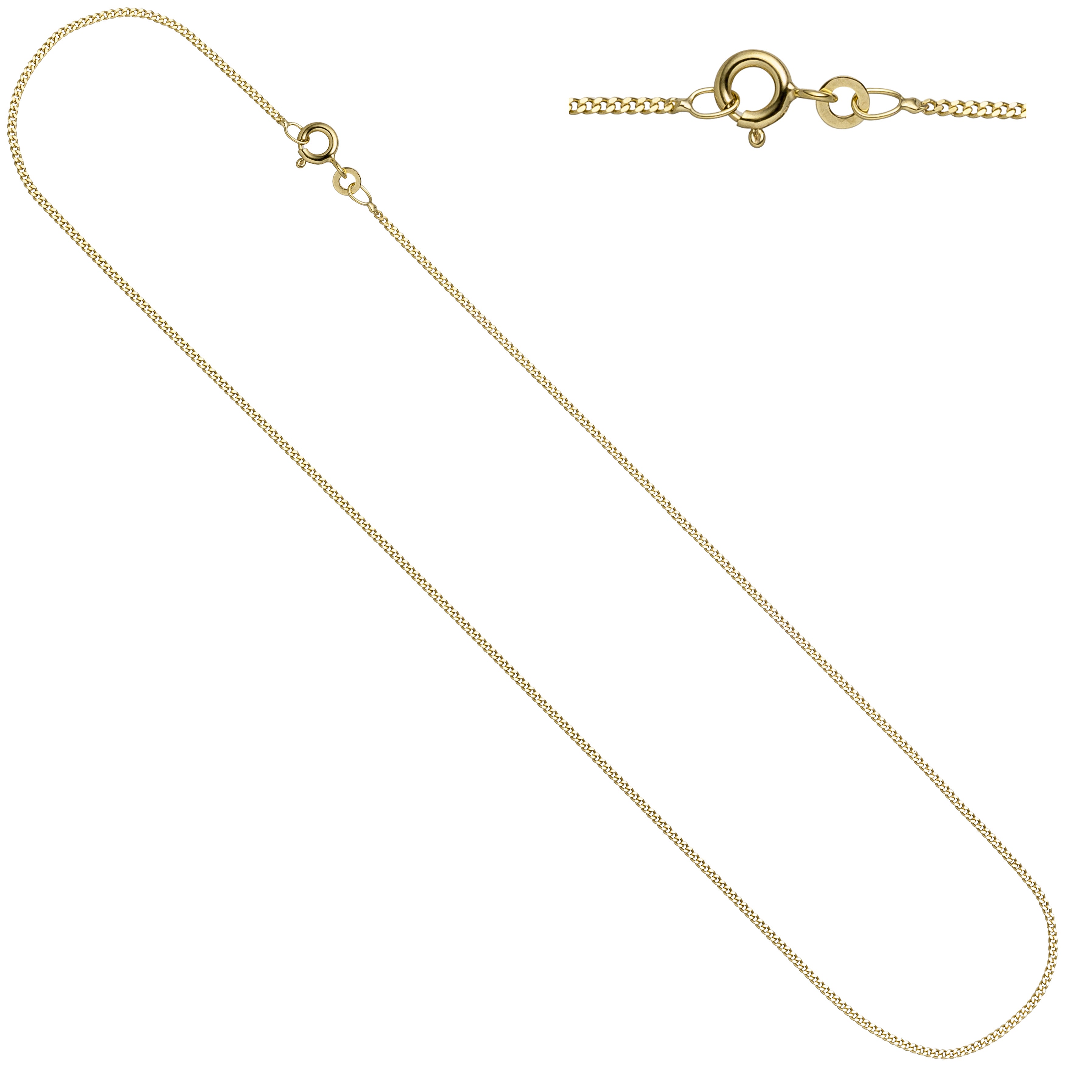 Panzerkette 585 Gelbgold 1,7 mm 40 cm Gold Kette Halskette Goldkette Federring