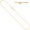 Panzerkette 585 Gelbgold 2,1 mm 45 cm Gold Kette Halskette Goldkette Federring