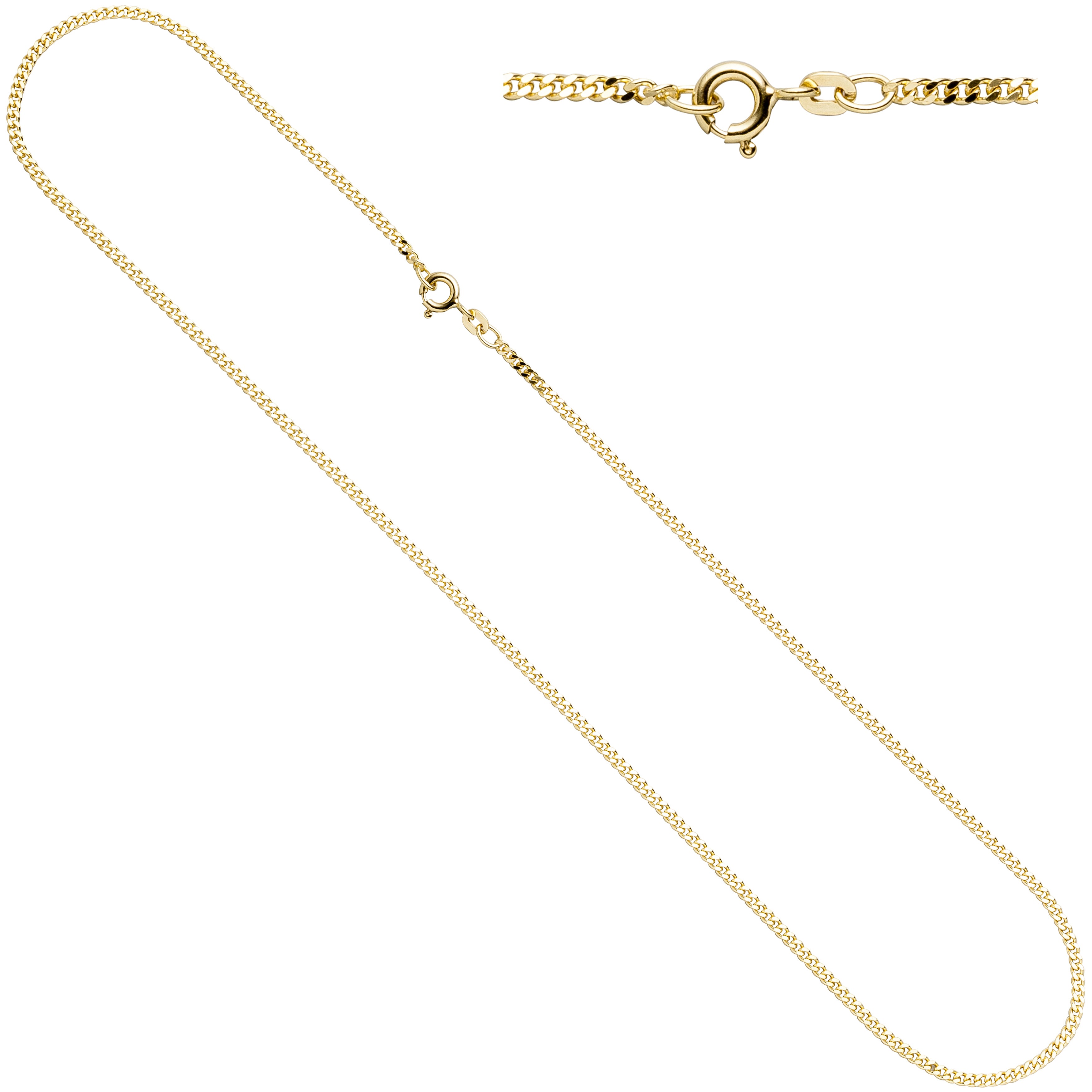 Panzerkette 585 Gelbgold 2,1 mm 60 cm Gold Kette Halskette Goldkette Federring