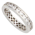 Damen Ring 925 Sterling Silber rhodiniert Zirkonia rundum Silberring