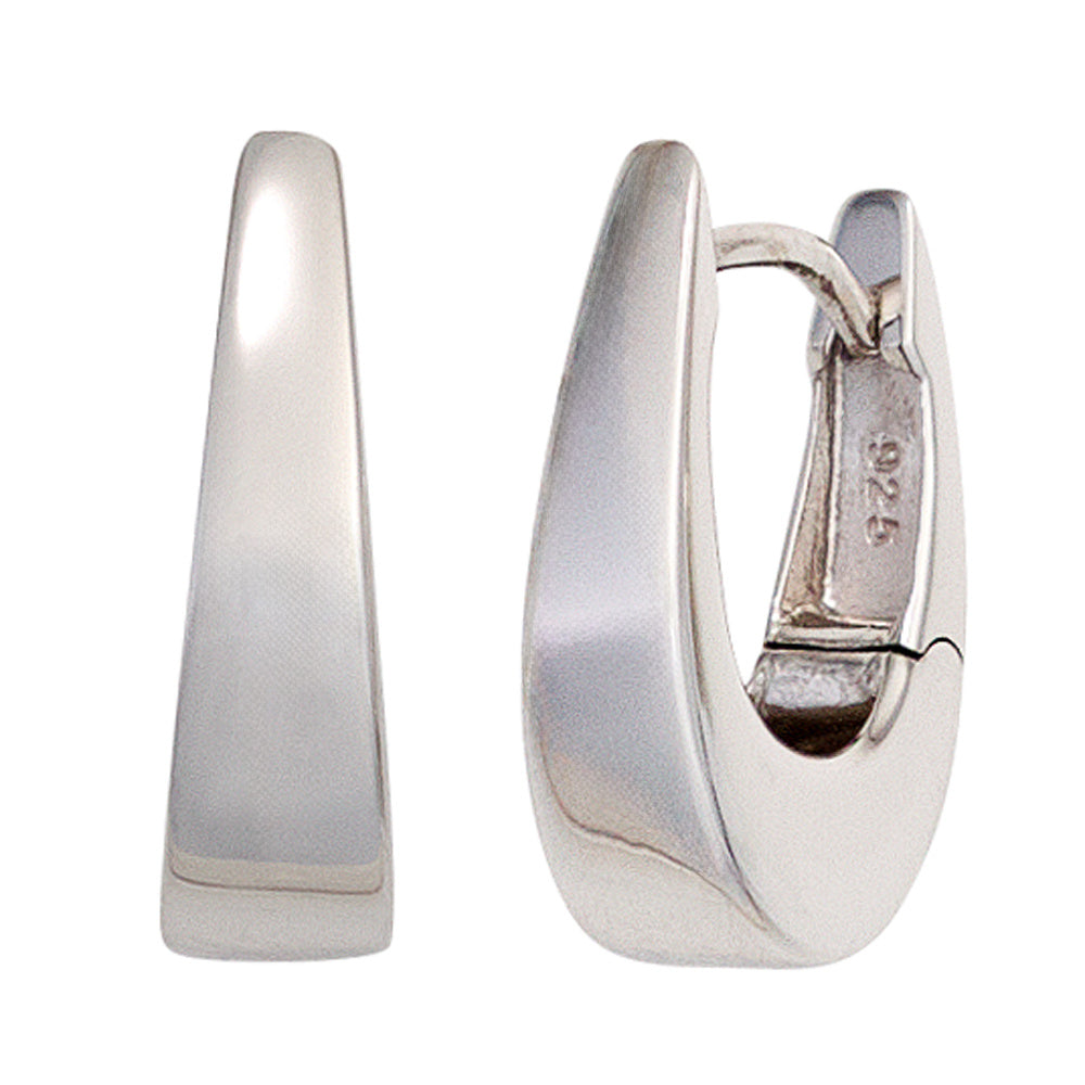 Creolen oval 925 Sterling Silber Ohrringe Silberohrringe Silbercreolen
