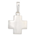 Anhänger Kreuz 925 Sterling Silber mattiert Kreuzanhänger Silberkreuz