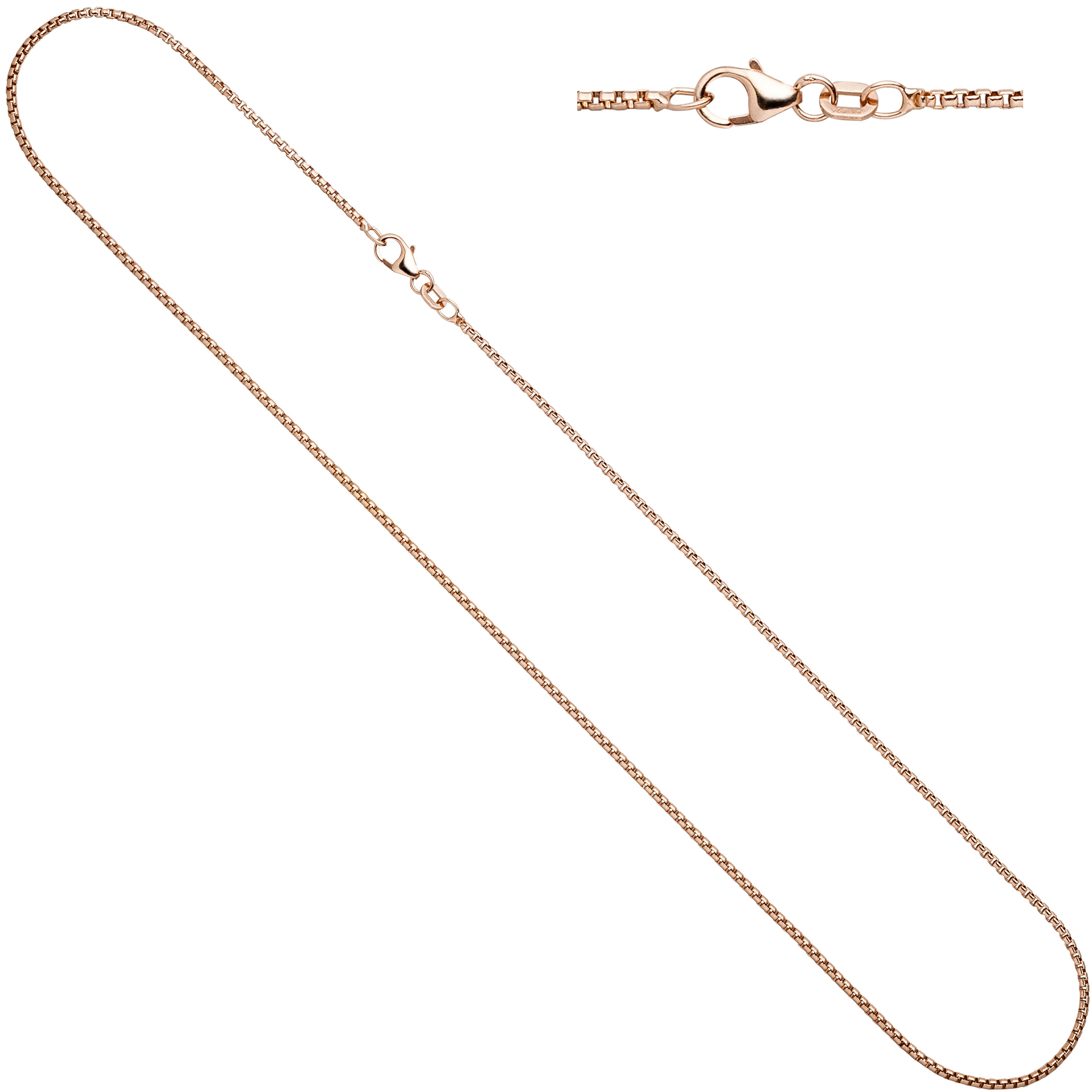 Venezianerkette 925 Silber rotgold vergoldet 1,5 mm 45 cm Halskette Kette