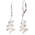 Boutons 925 Sterling Silber mit 28 Zirkonia Ohrringe Ohrhänger Silberohrringe