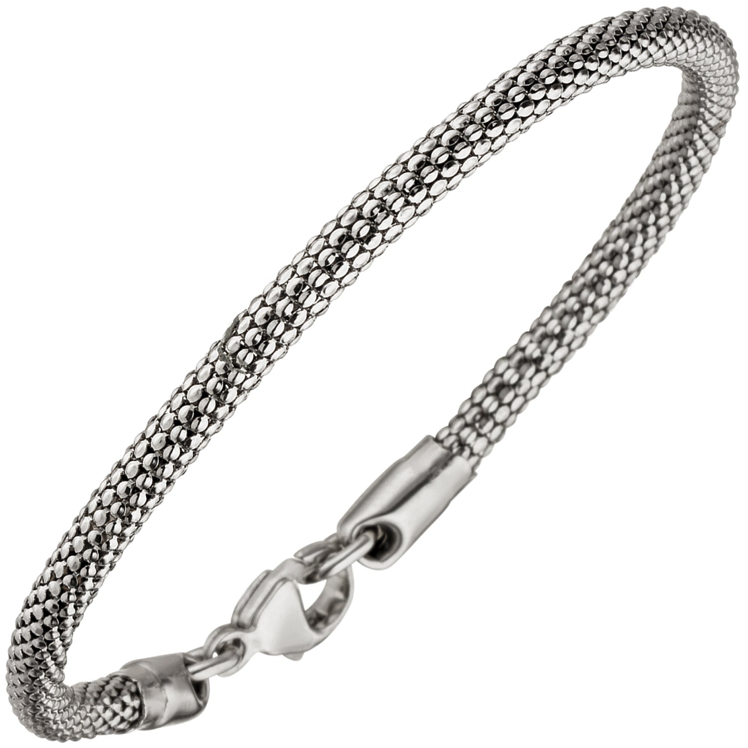 Armband 925 Sterling Silber rhodiniert 19 cm Silberarmband Karabiner