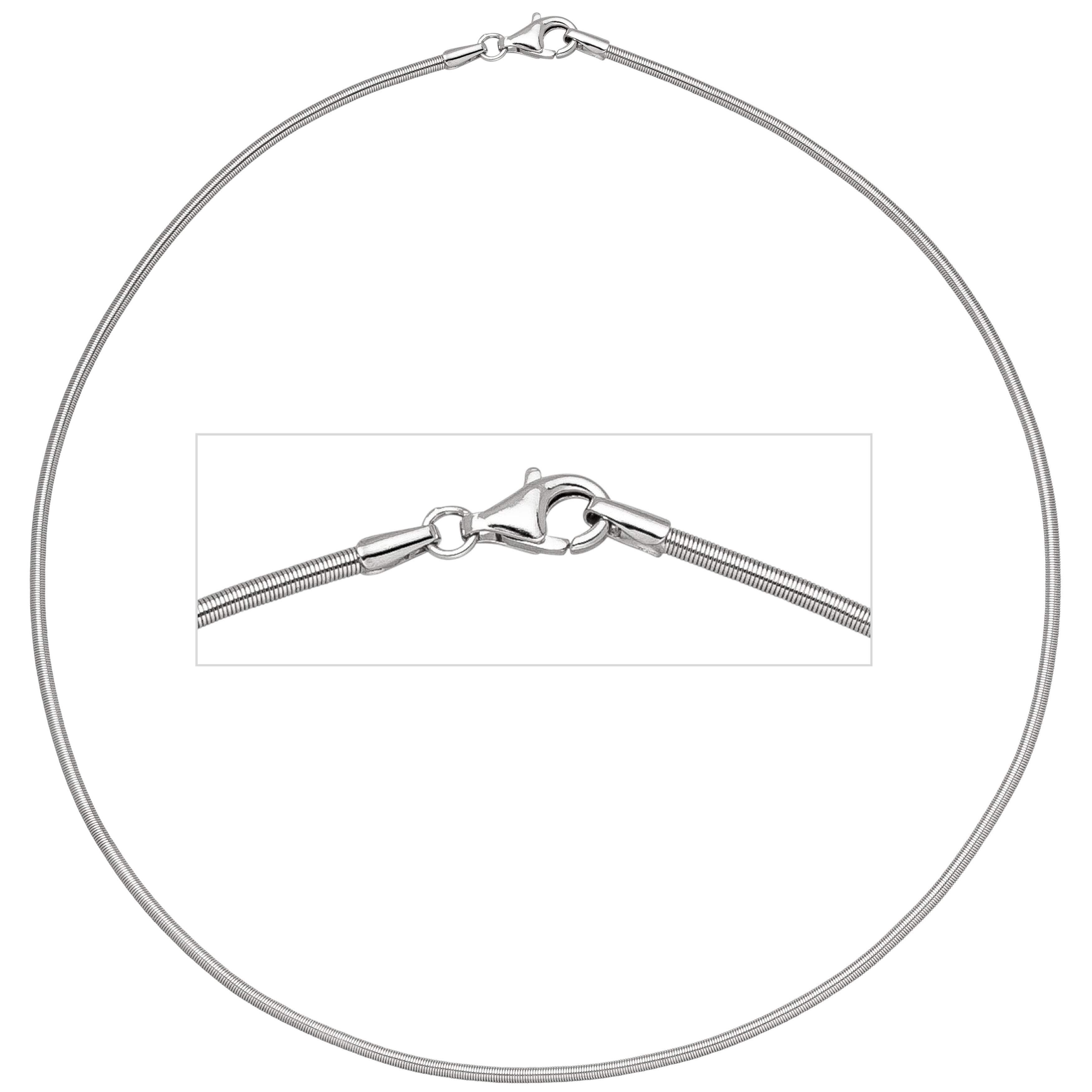 Halsreif 925 Sterling Silber 2 mm 42 cm Kette Halskette Silberhalsreif