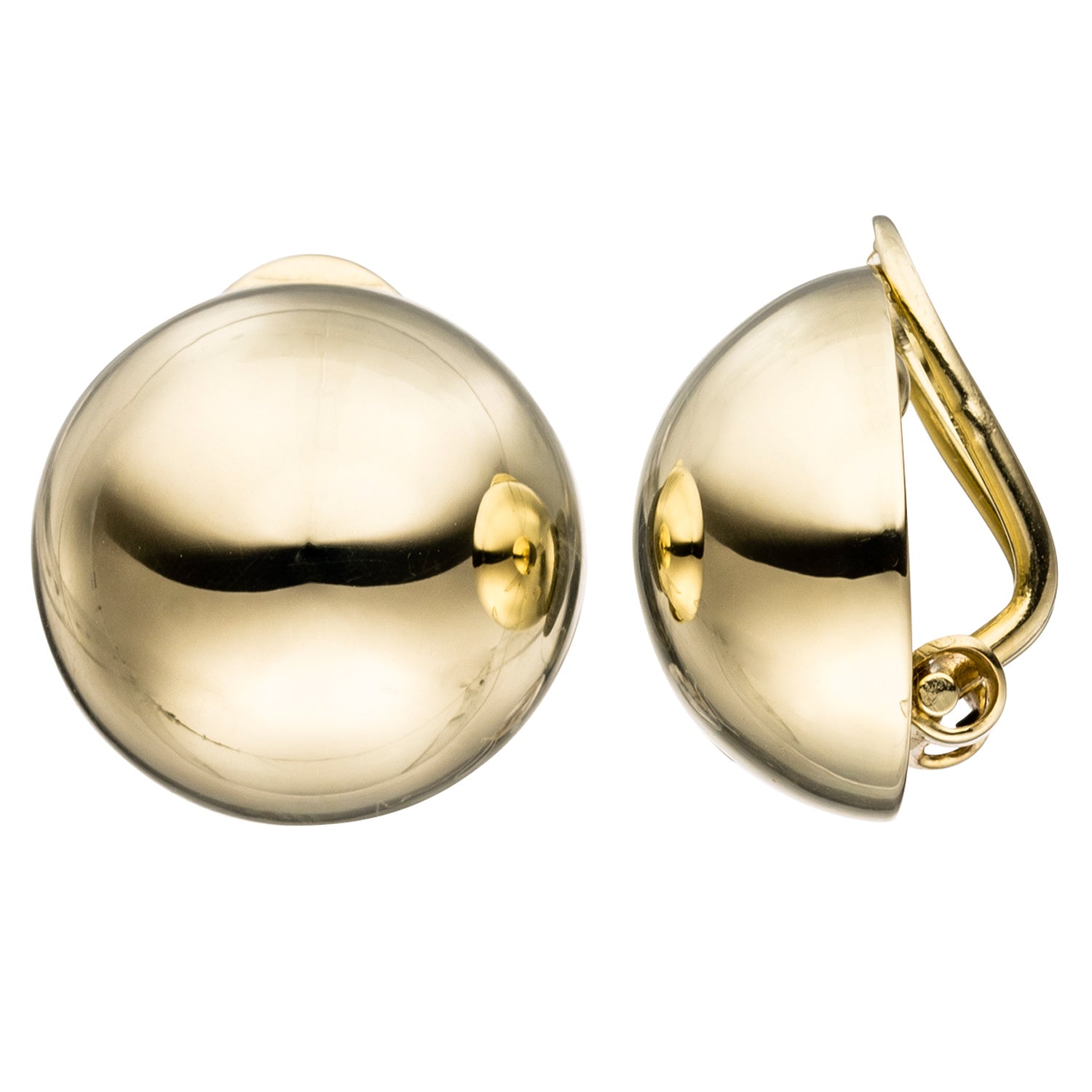 Ohrclips Halbkugel rund 333 Gold Gelbgold Ohrringe Clips Goldohrclips