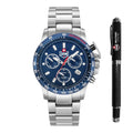 JDM Military Charlie ll JDM-WG017-02 Herrenuhr Chronograph Geschenkset Set