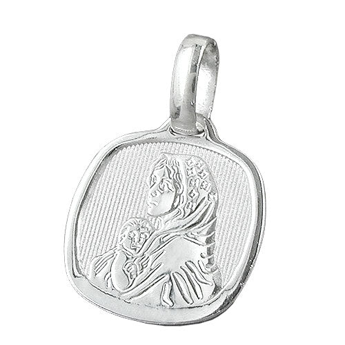 Anhänger 16x15mm Maria mit Jesuskind glänzend Silber 925