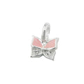 Anhänger 7x8mm Schmetterling rosa lackiert mit Zirkonia Silber 925