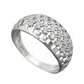 Ring 9mm mit vielen Zirkonias glänzend rhodiniert Silber 925